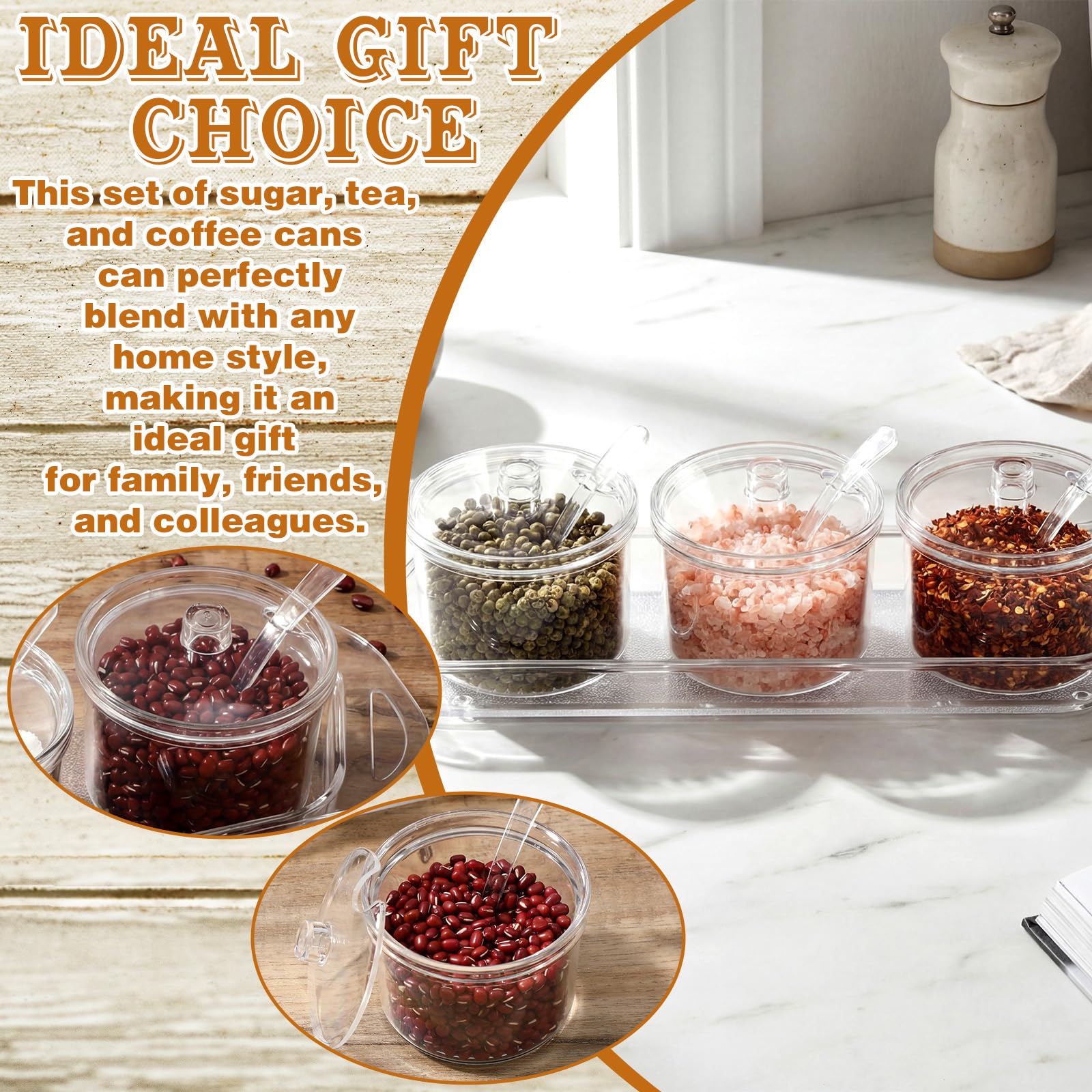 Kitchen condiment pots from Ferrochef set of 3 by Ferrochef