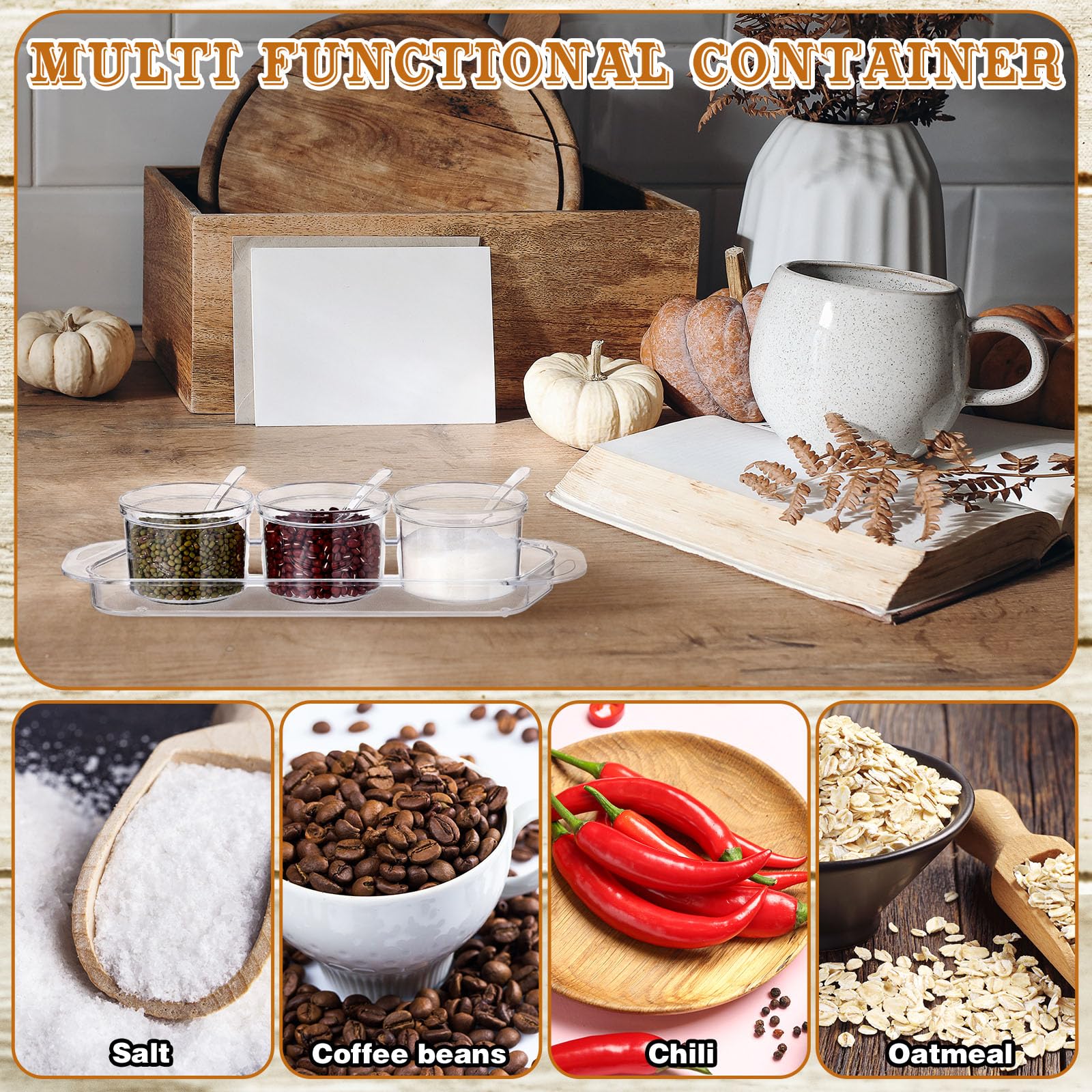 Salt pepper spice jars compatible with Ferrochef set