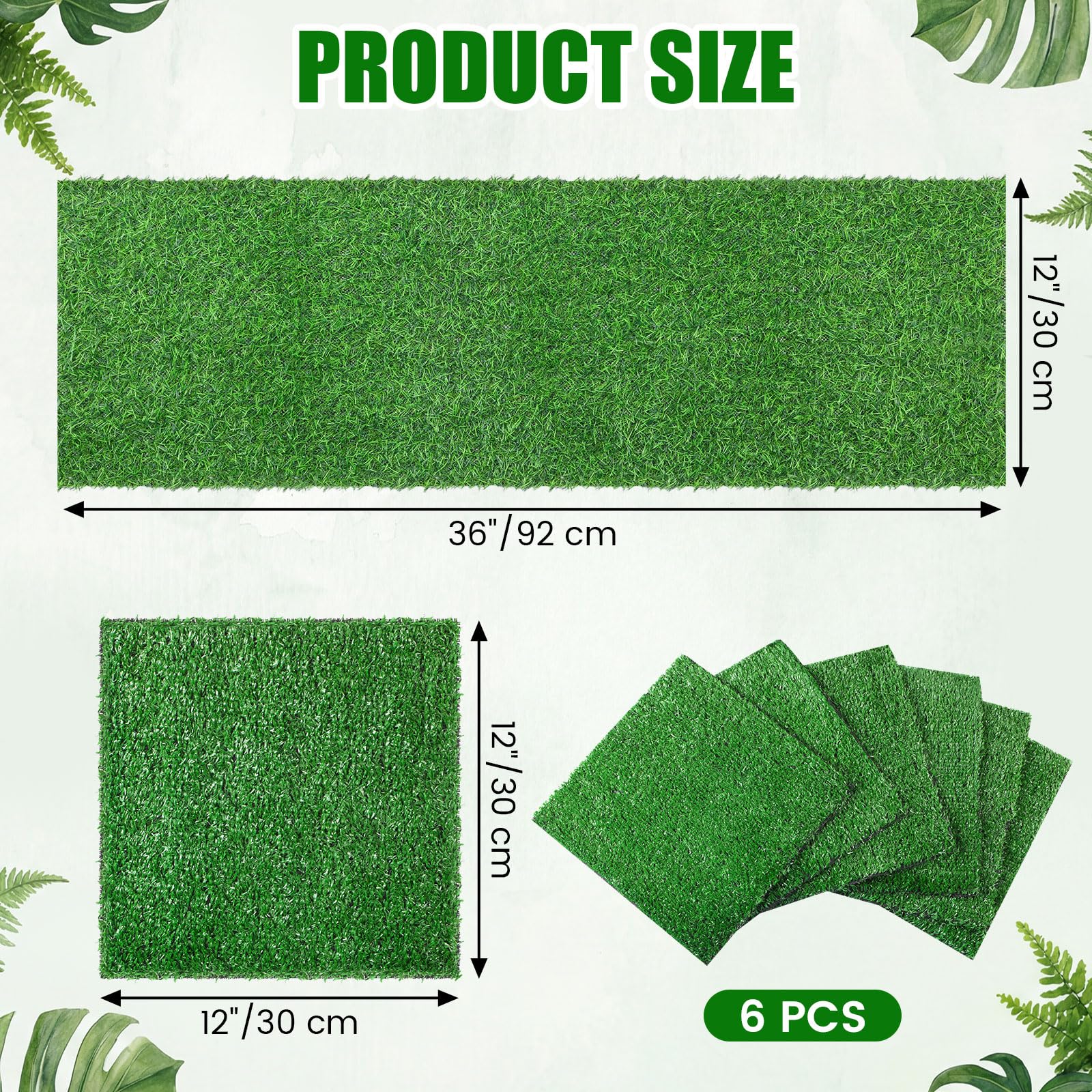 Ferrochef artificial grass squares 12x12 inches each