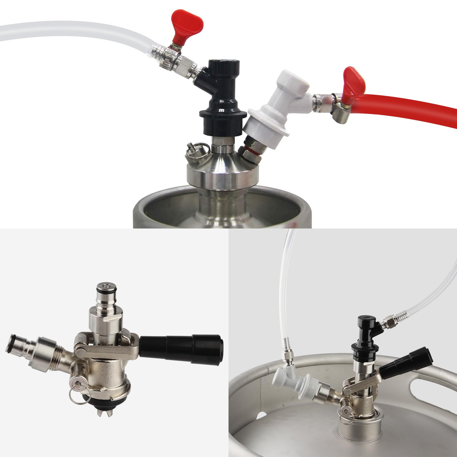 Ferroday ball lock keg disconnect kit components