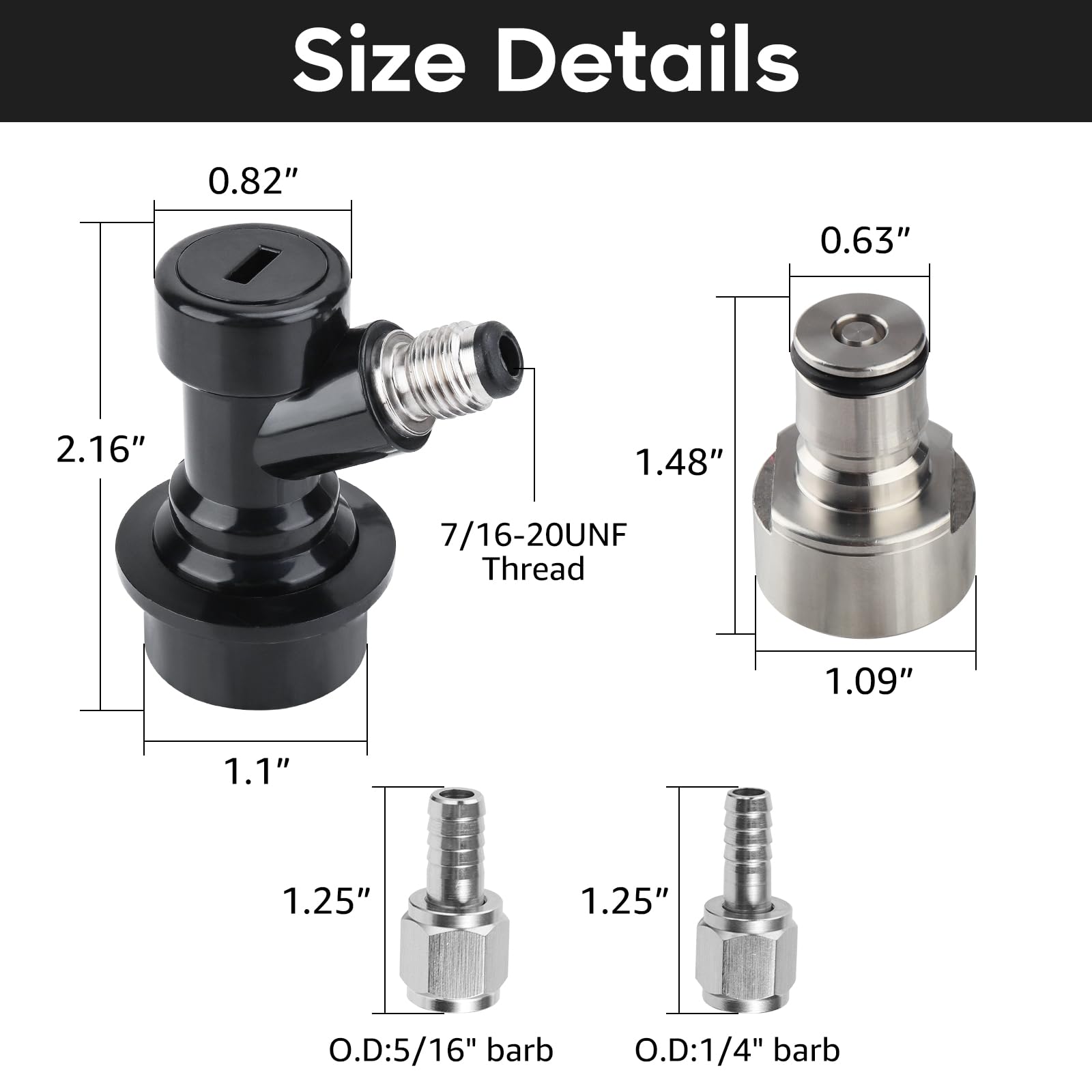 Ferroday MFL disconnect and keg coupler adapter set