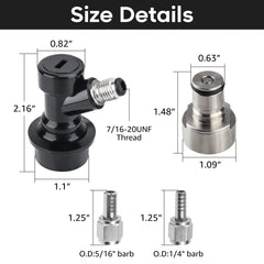Ferroday MFL disconnect and keg coupler adapter set