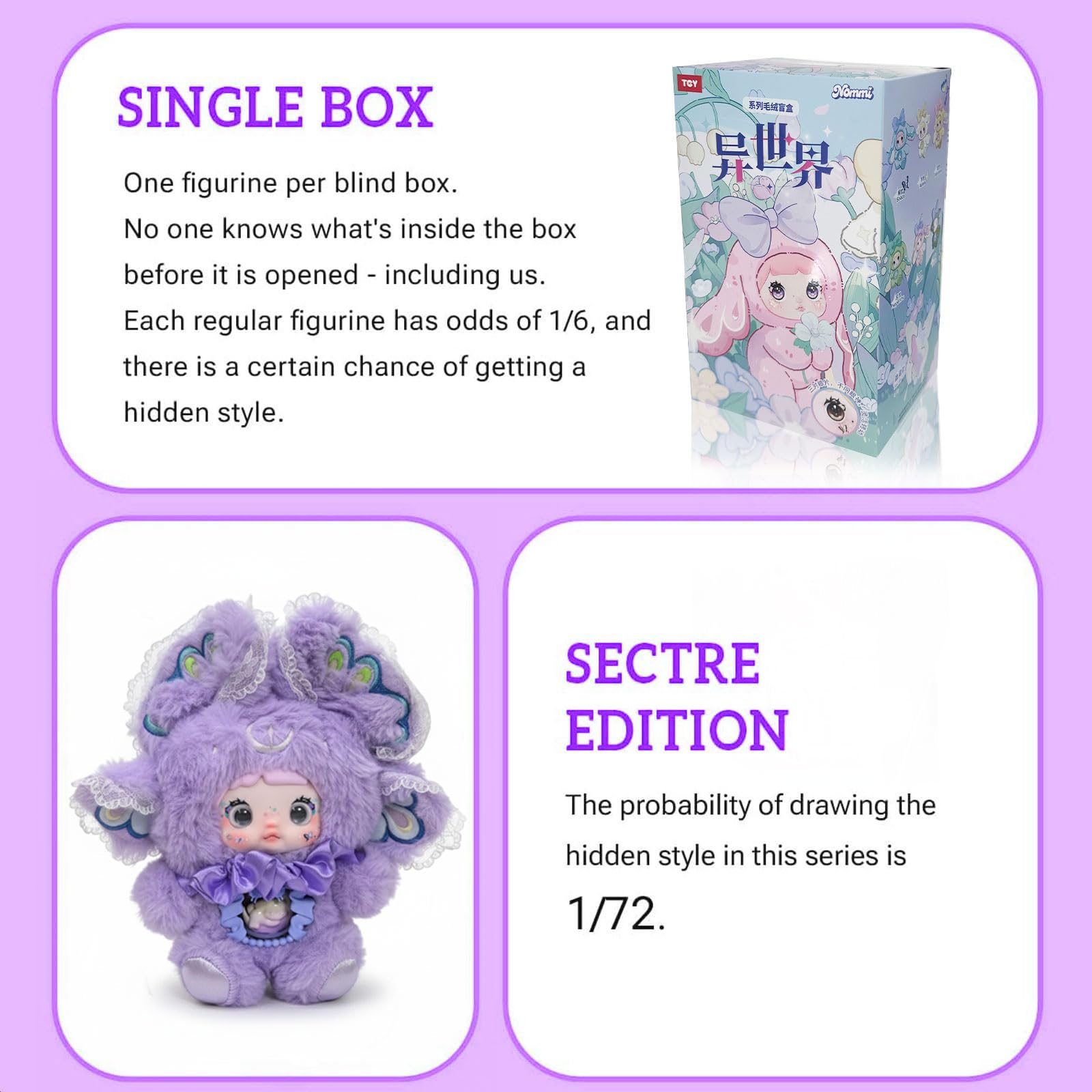 Nommi fantasy world series plush blind box packaging preview