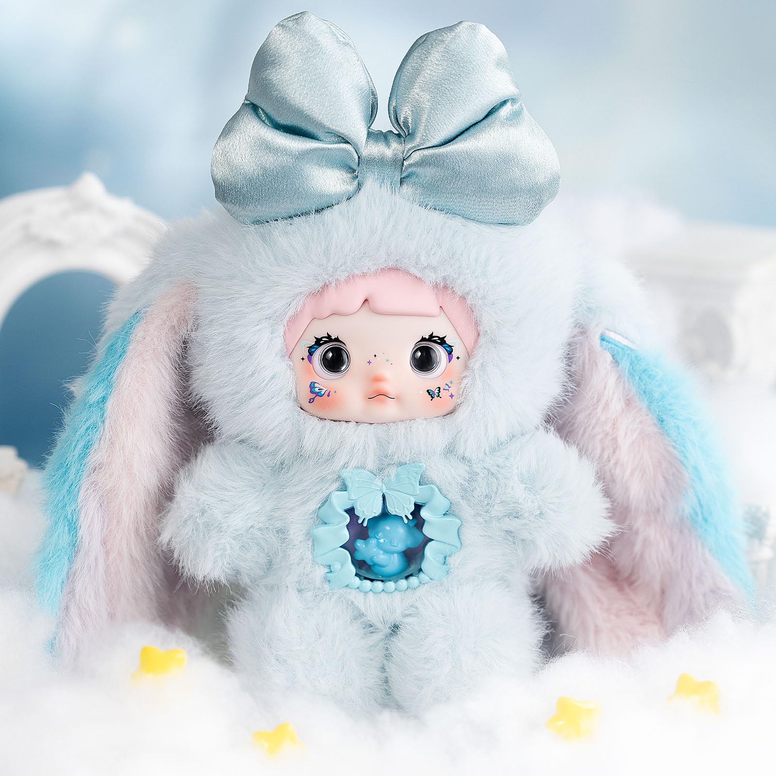 Ultra-soft plush fabric with vinyl face Nommi plush