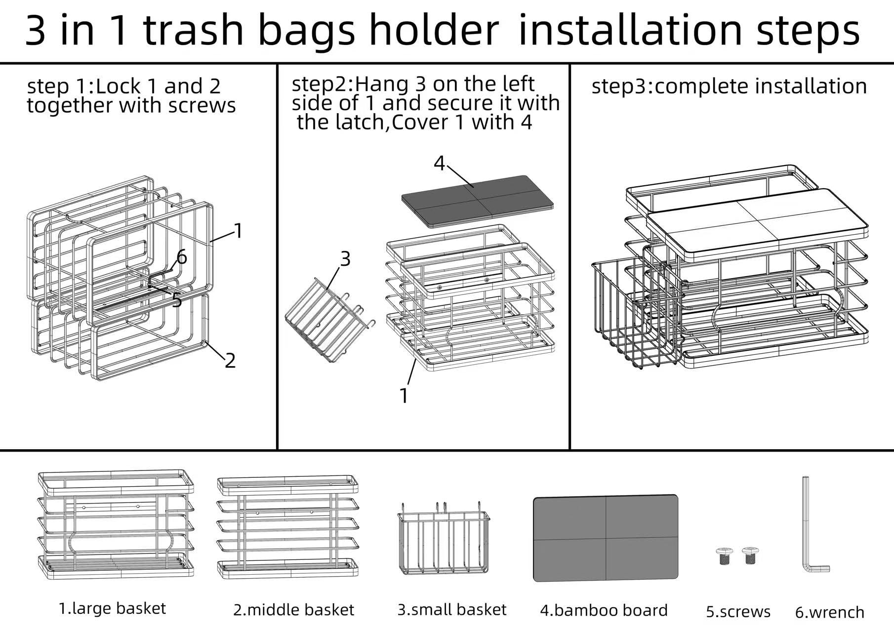 Universal under-sink storage solution for bags and liners