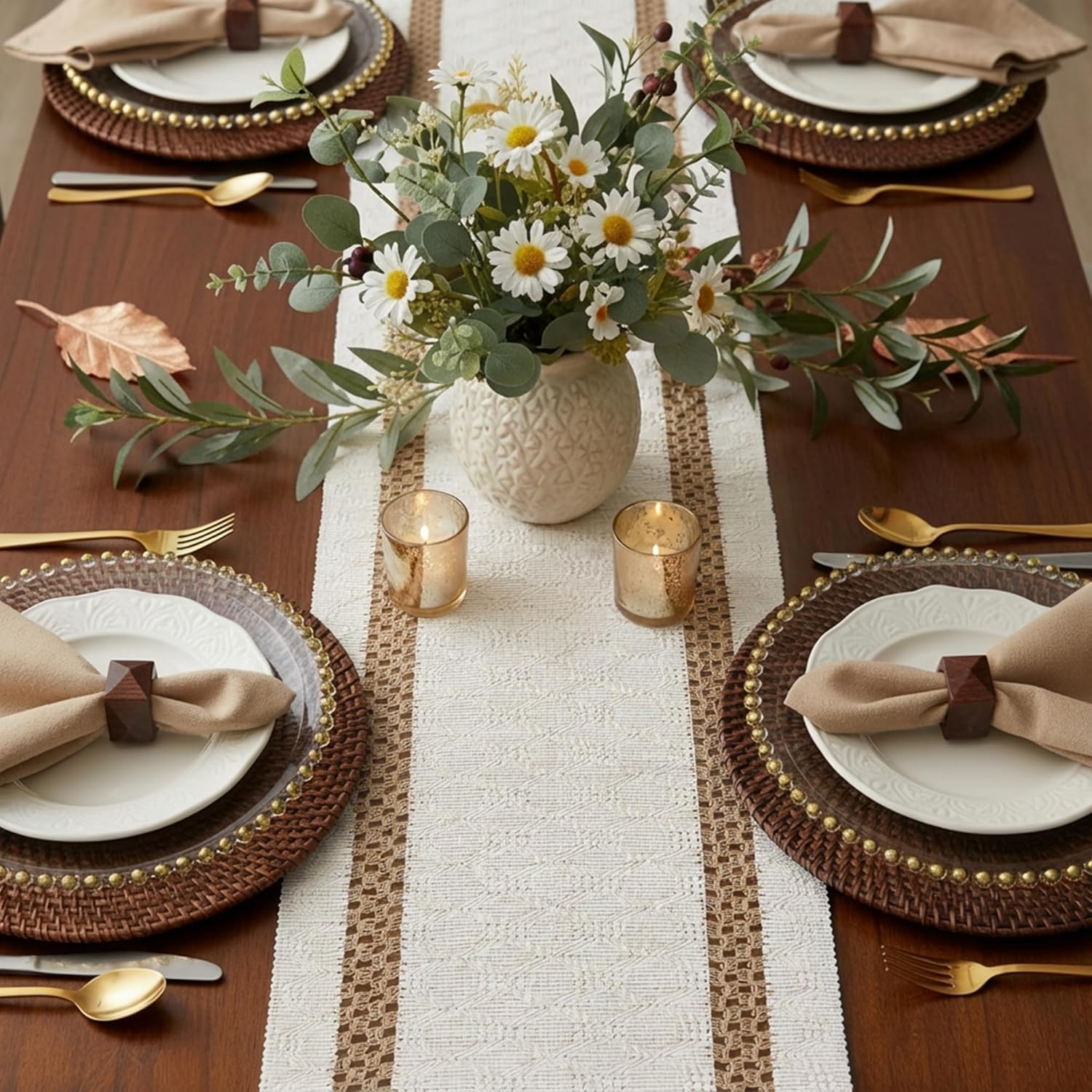 12x90 inch table runner for dining setup