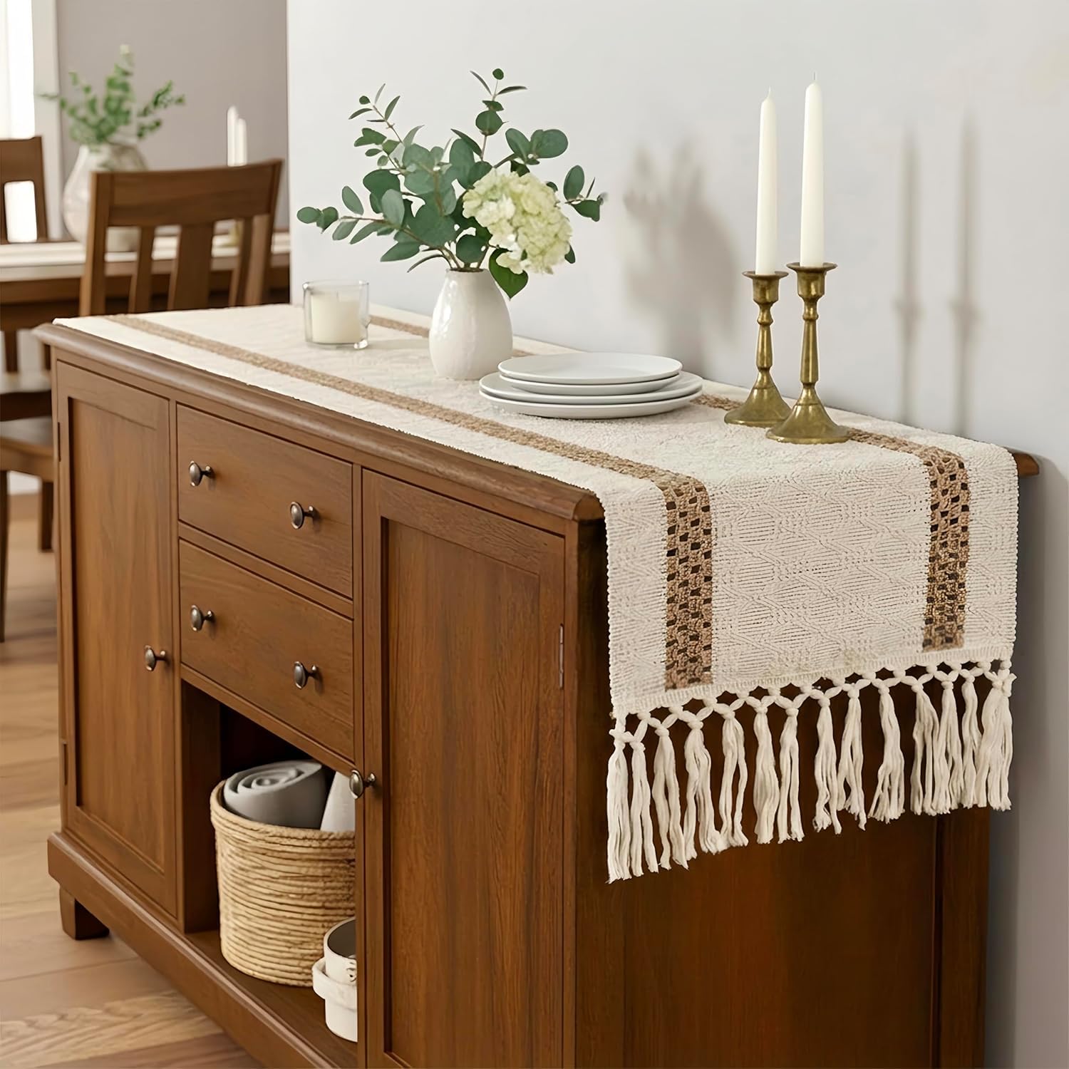 Boho home decor table runner by FEXIA