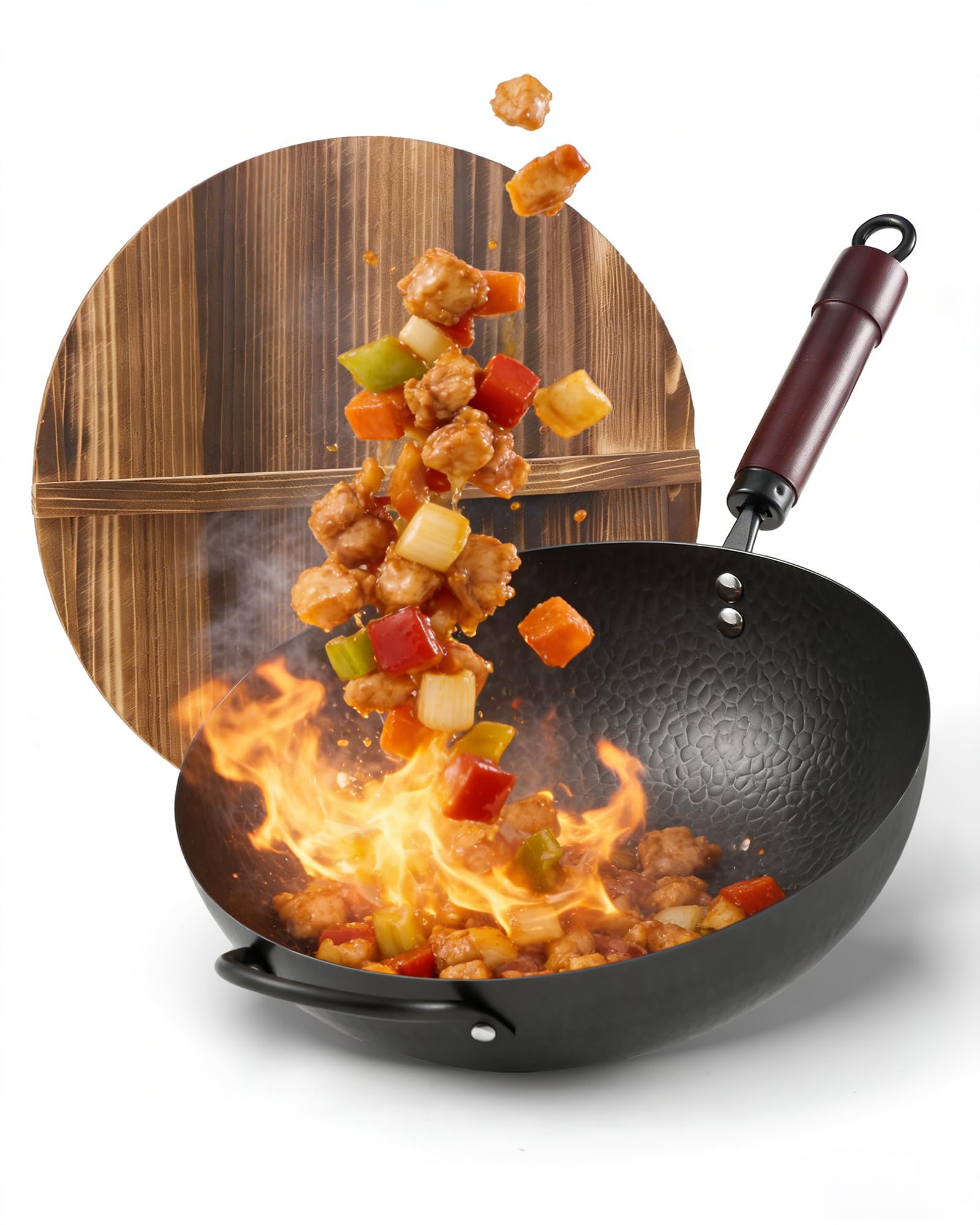 FGJ Wok Pan carbon steel with 13 inch size