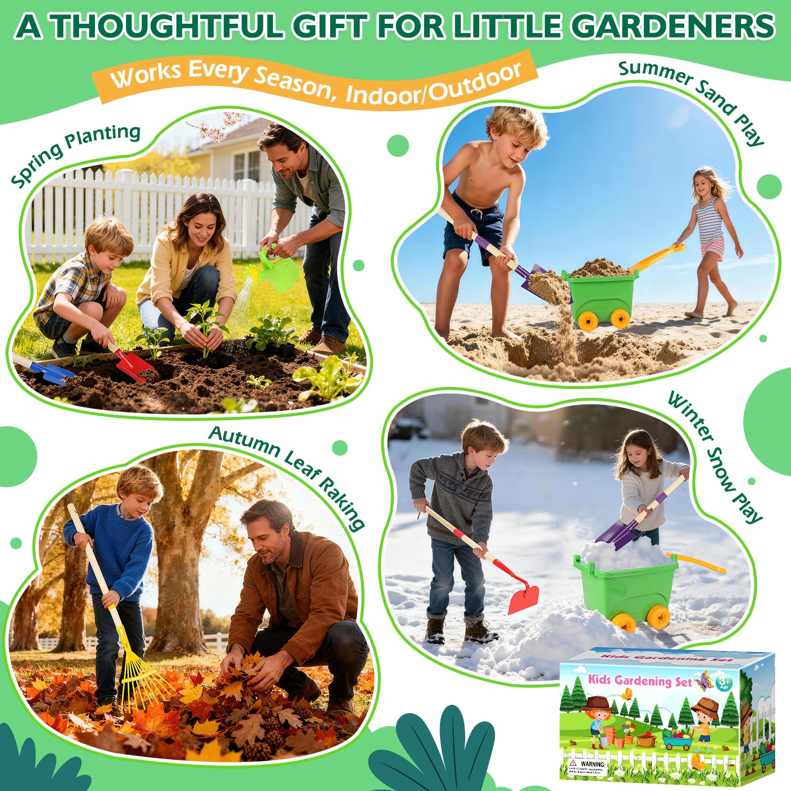 Watering can included with the gardening set