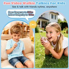 FHskFH video walkie talkies for kids pink 2 pack