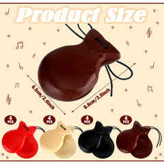 Brown Fiada Spanish castanets with string for rhythm practice