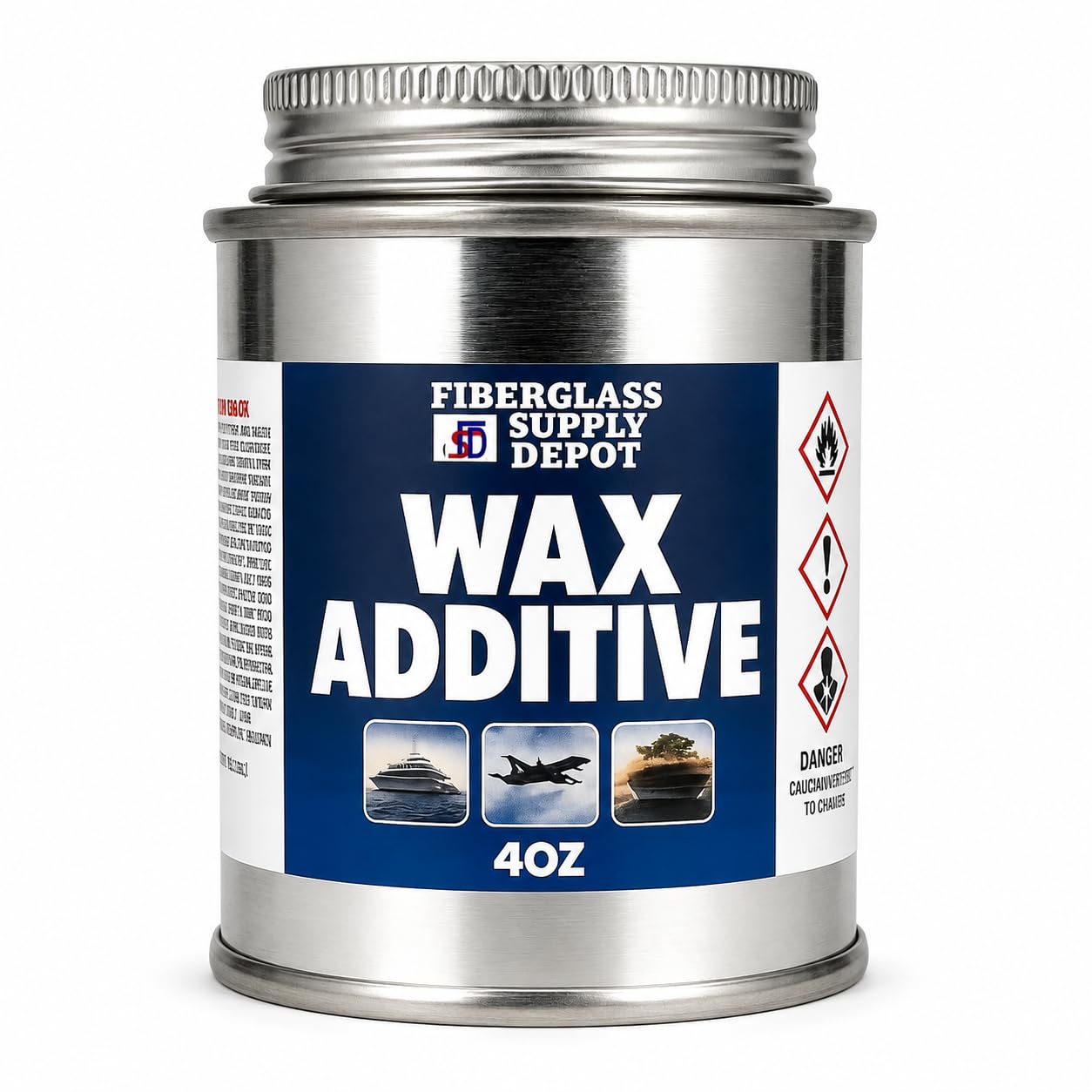 Fiberglass Supply Depot Wax Additive packaging 4 oz