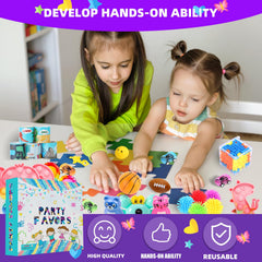 Fidget tubes and pop bracelets included in the collection