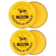 Fiebing's Yellow Saddle Soap for Leather 2 pack 3.5 oz