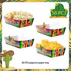 Two Mexican paper trays for fiesta party decorations