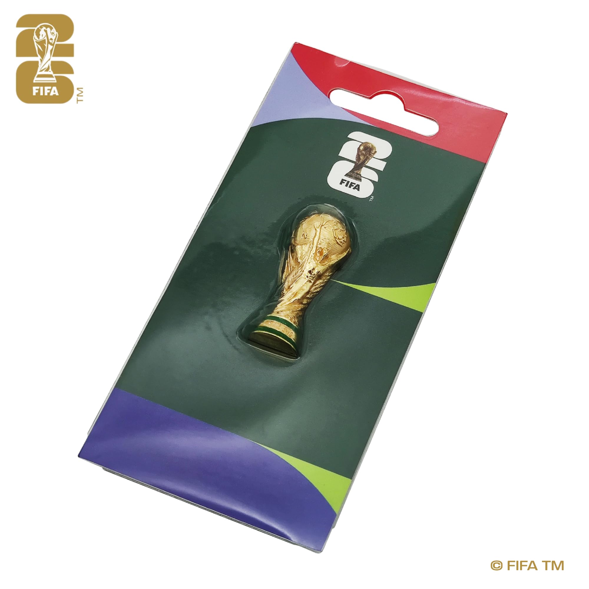 Collectible World Cup 2026 keepsake on metal display