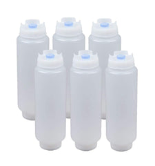 FIFO Squeeze Bottle Refillable 16 oz blue tip large valve dispenser 6 pack