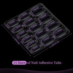 Nail tabs 15 sizes for press on nails
