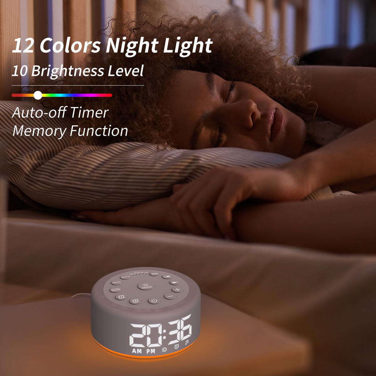 15 wake up sounds option on alarm clock