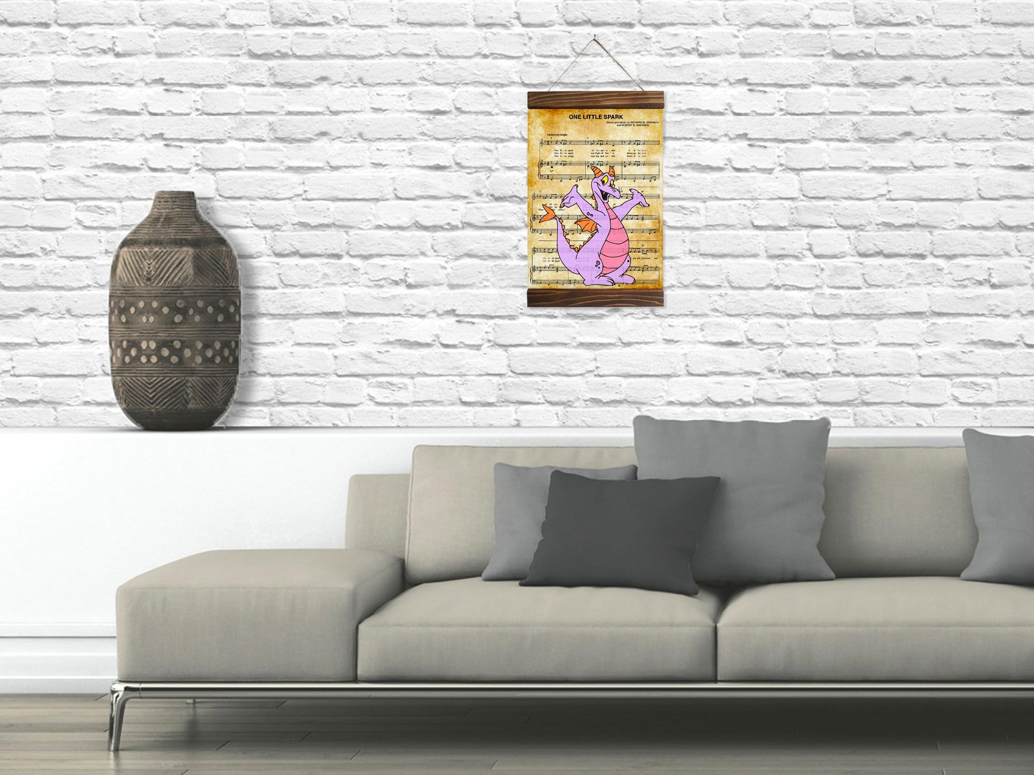 8.7 x 11.8 inch canvas print shown on desk or shelf