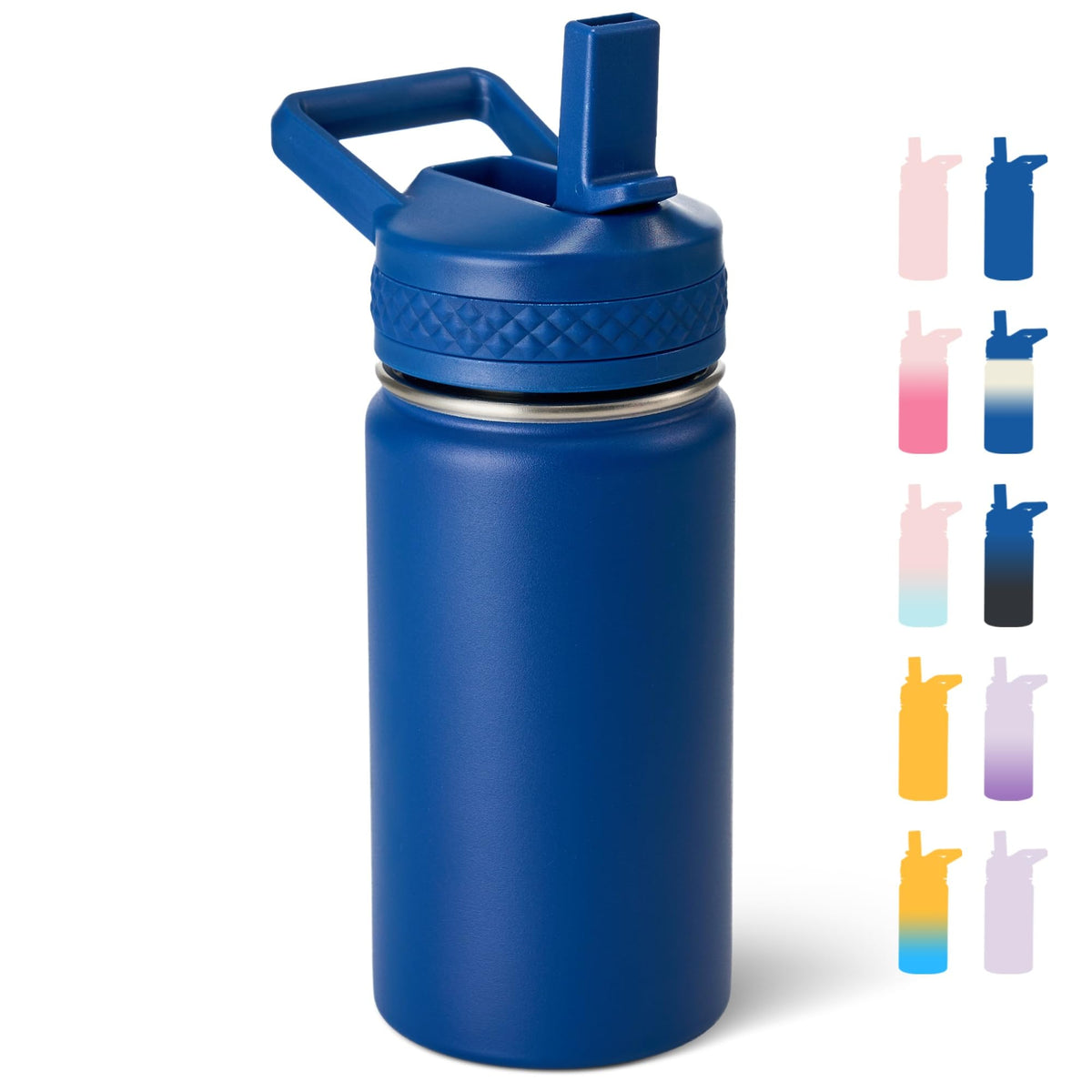 Fijinhom 12 oz water bottle for kids navy blue