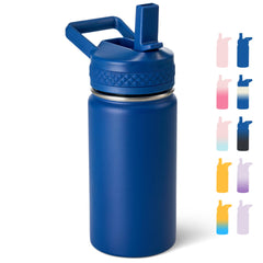 Fijinhom 12 oz water bottle for kids navy blue