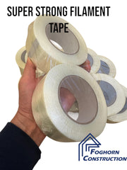 Transparent fiber reinforced packing tape for strong holding power