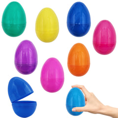 Fillable Easter eggs with hinge in assorted bright colors