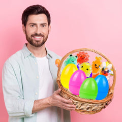Easter egg fillers for parties and hunts with squishy toys