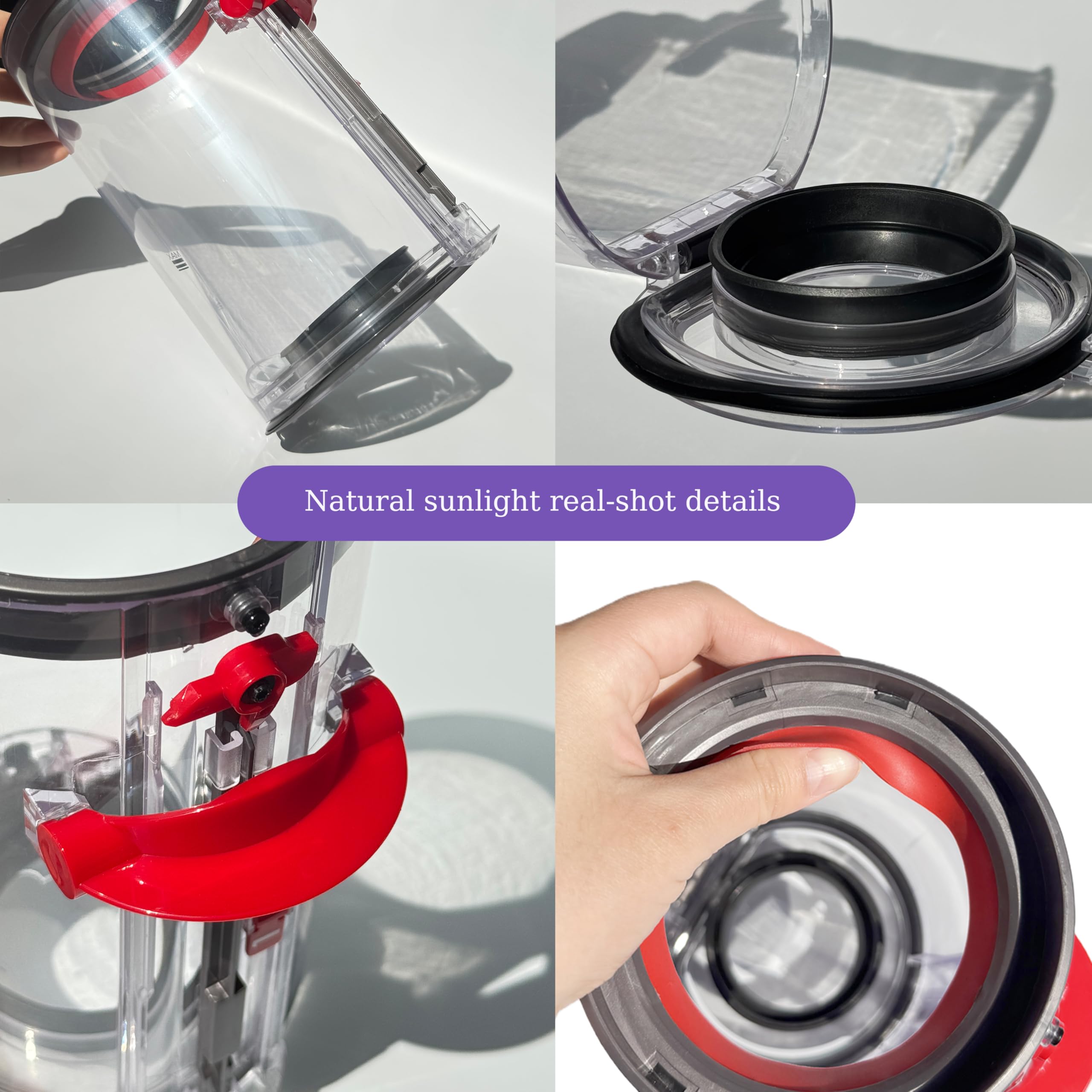 Product packaging showing dust bin and HEPA filter image