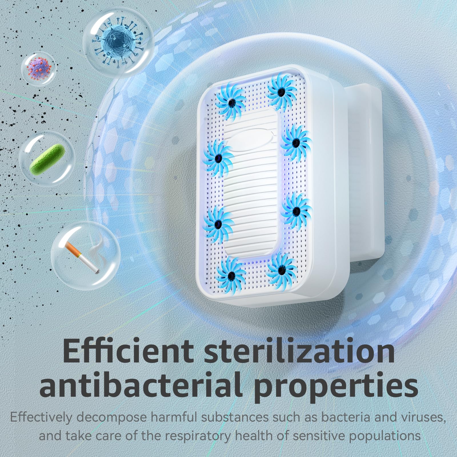Filterless ionizer air purifier close-up image