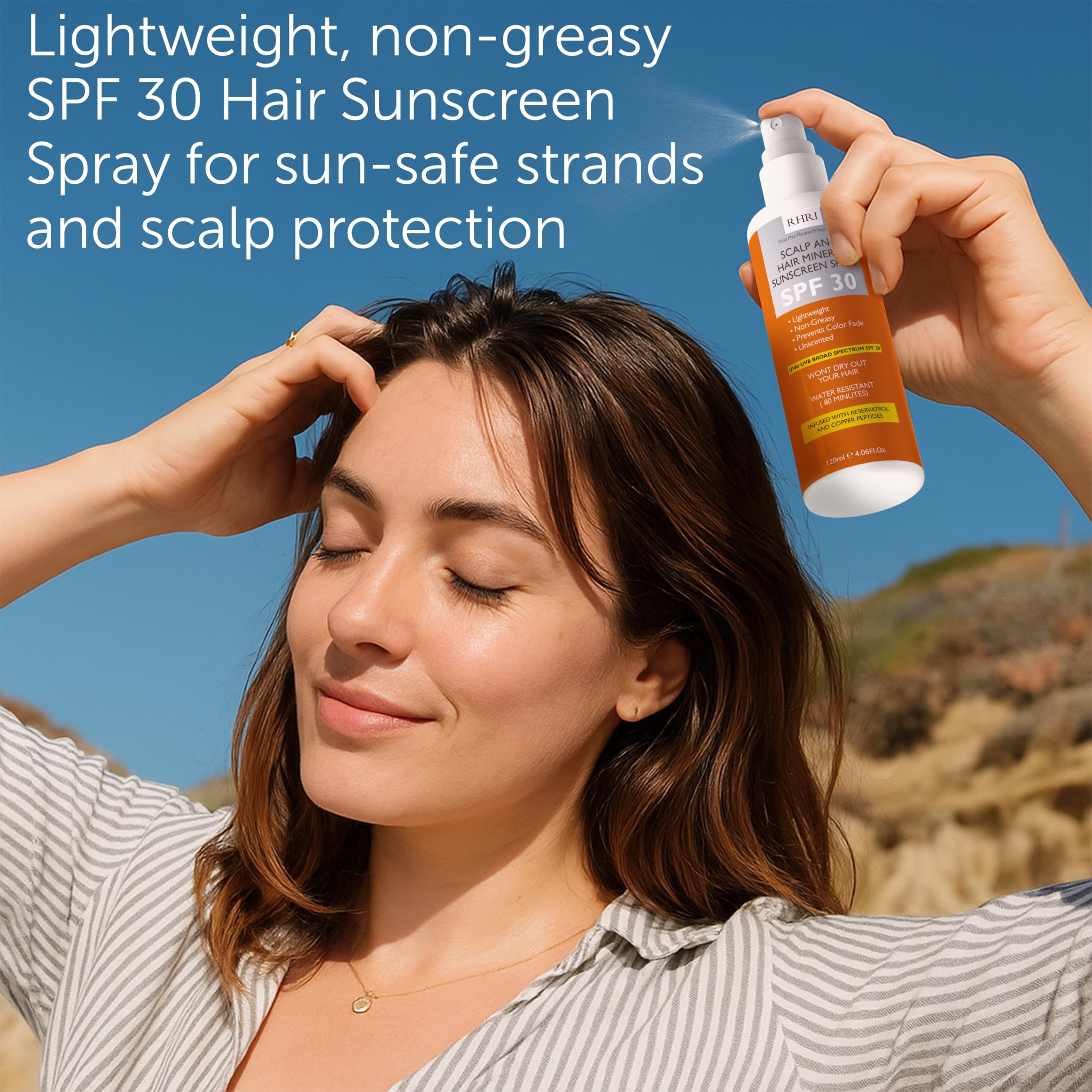 Fine mist heat protectant spray for even coverage