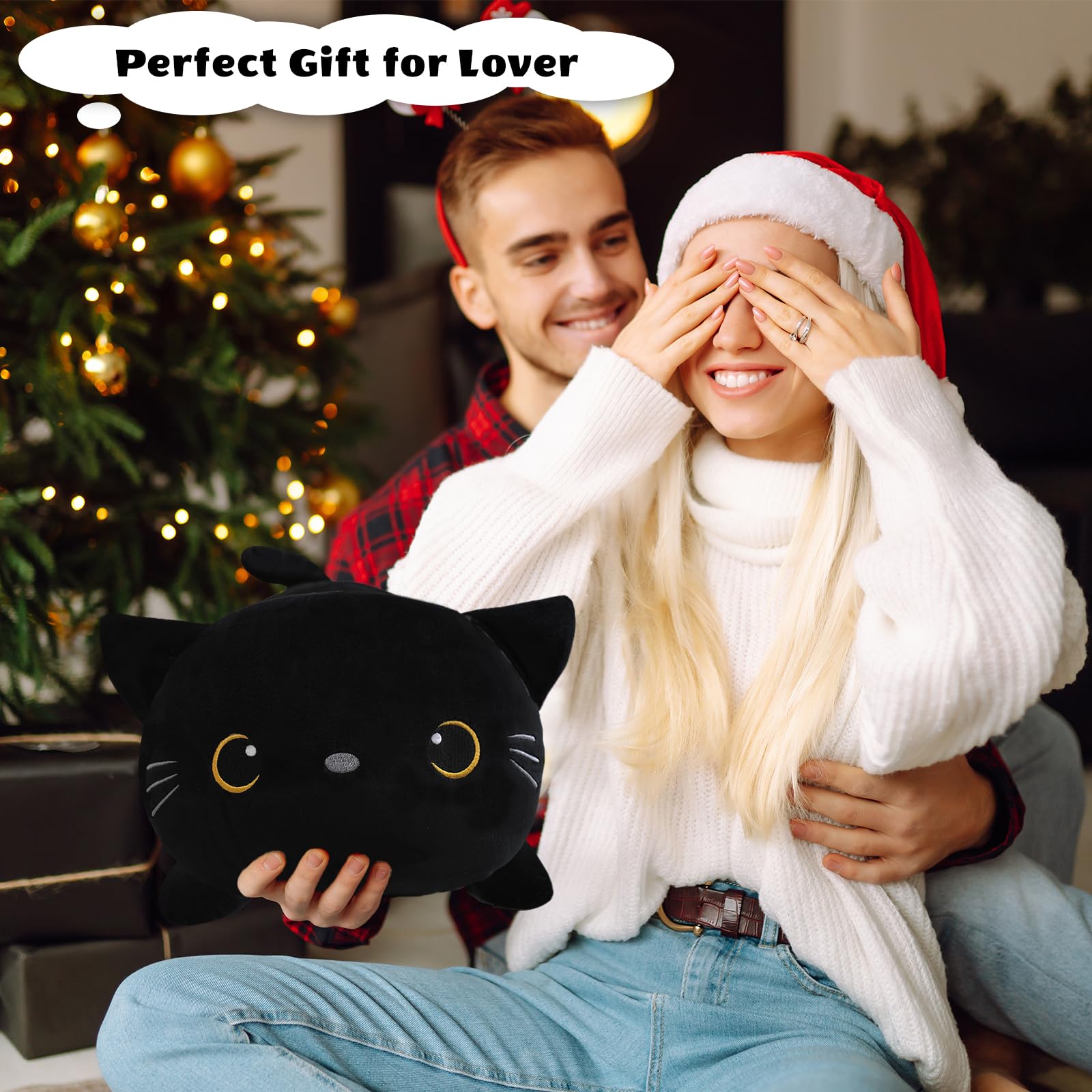 Finebee weighted black cat stuffed animals color black image