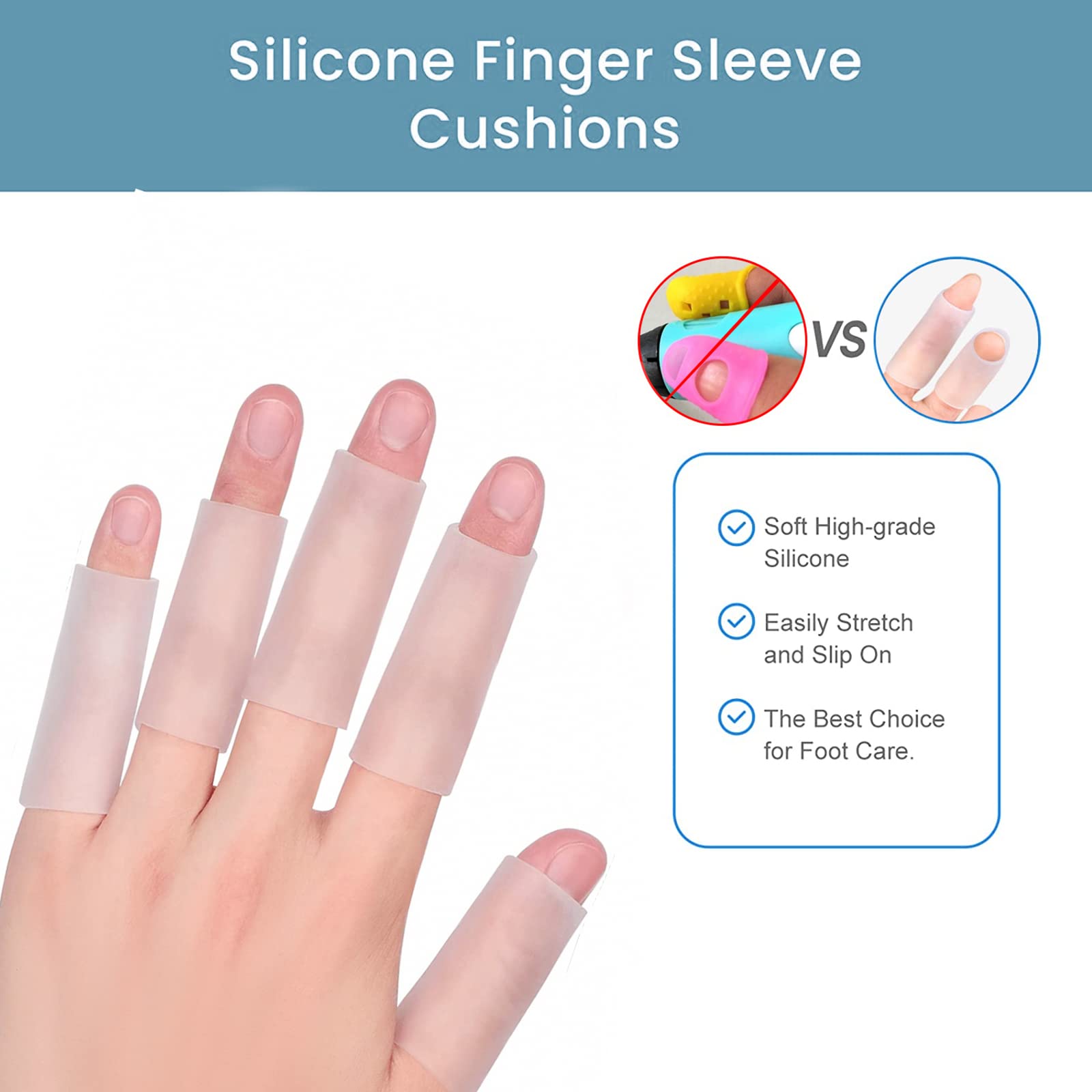 Trigger finger relief silicone finger cots