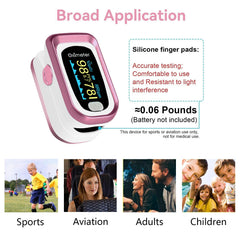 Fingertip oximeter pulse rate and oxygen saturation readout