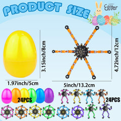 Fingertip spinner sensory toy inside Easter egg