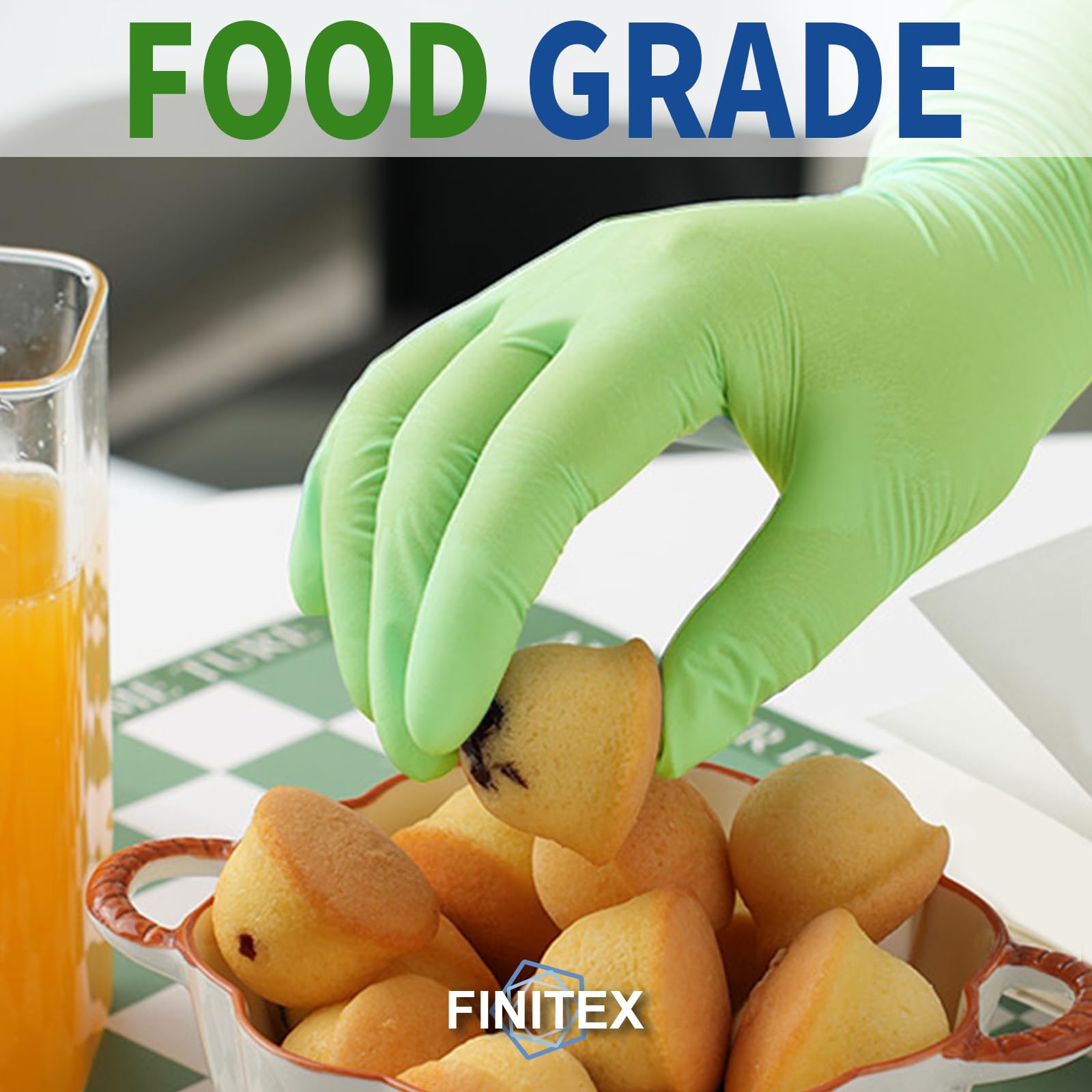 Medium size FINITEX nitrile gloves 100pcs package