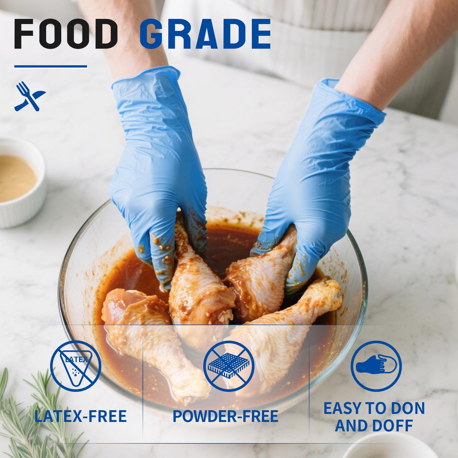 finitex nitrile gloves textured fingers large size