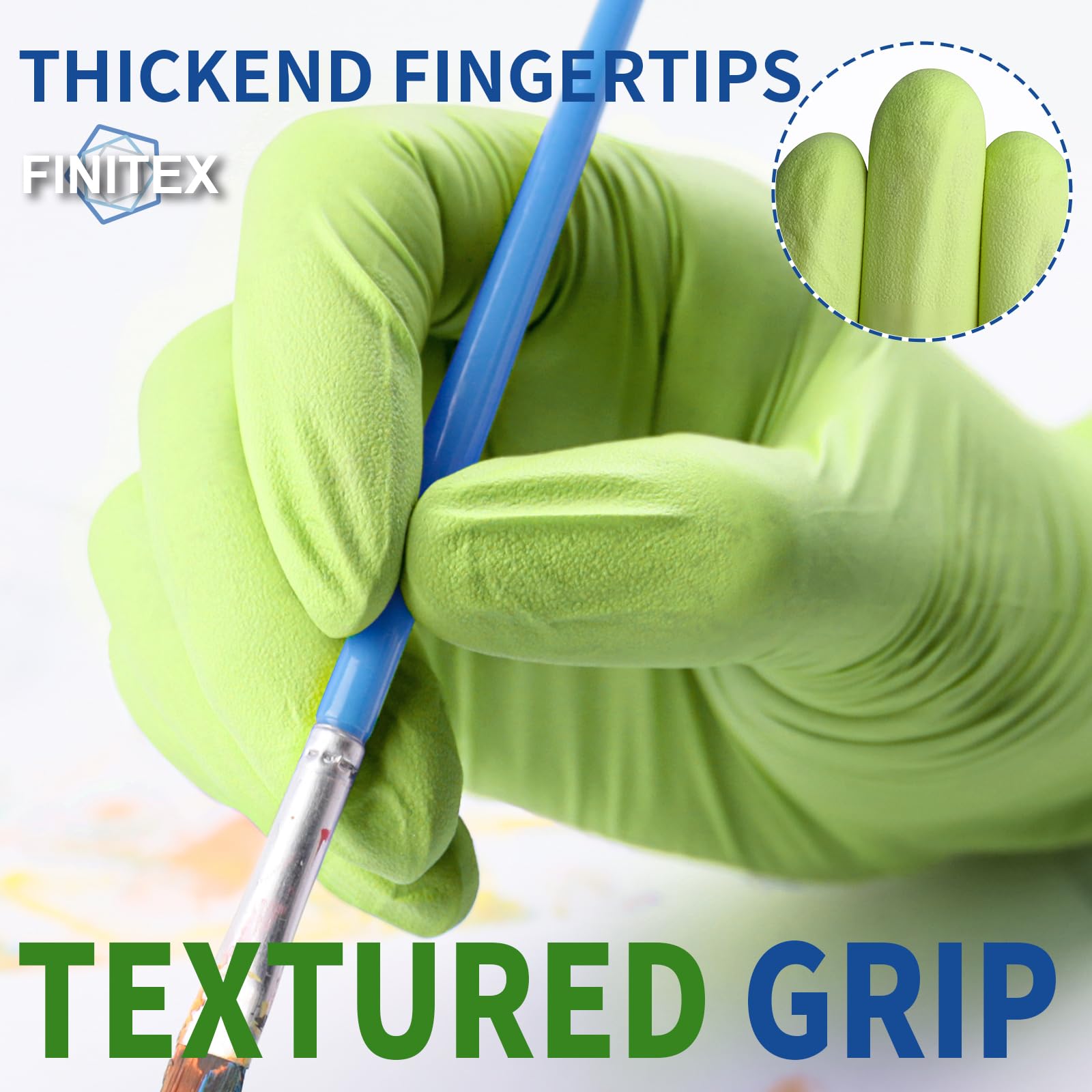 FINITEX nitrile gloves durable design close-up
