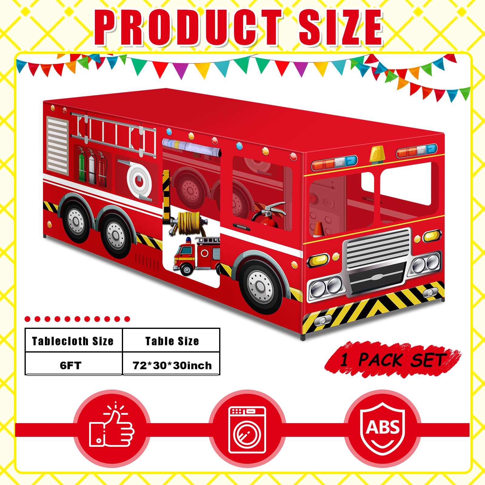 firetruck playhouse tabletent cover with door panels