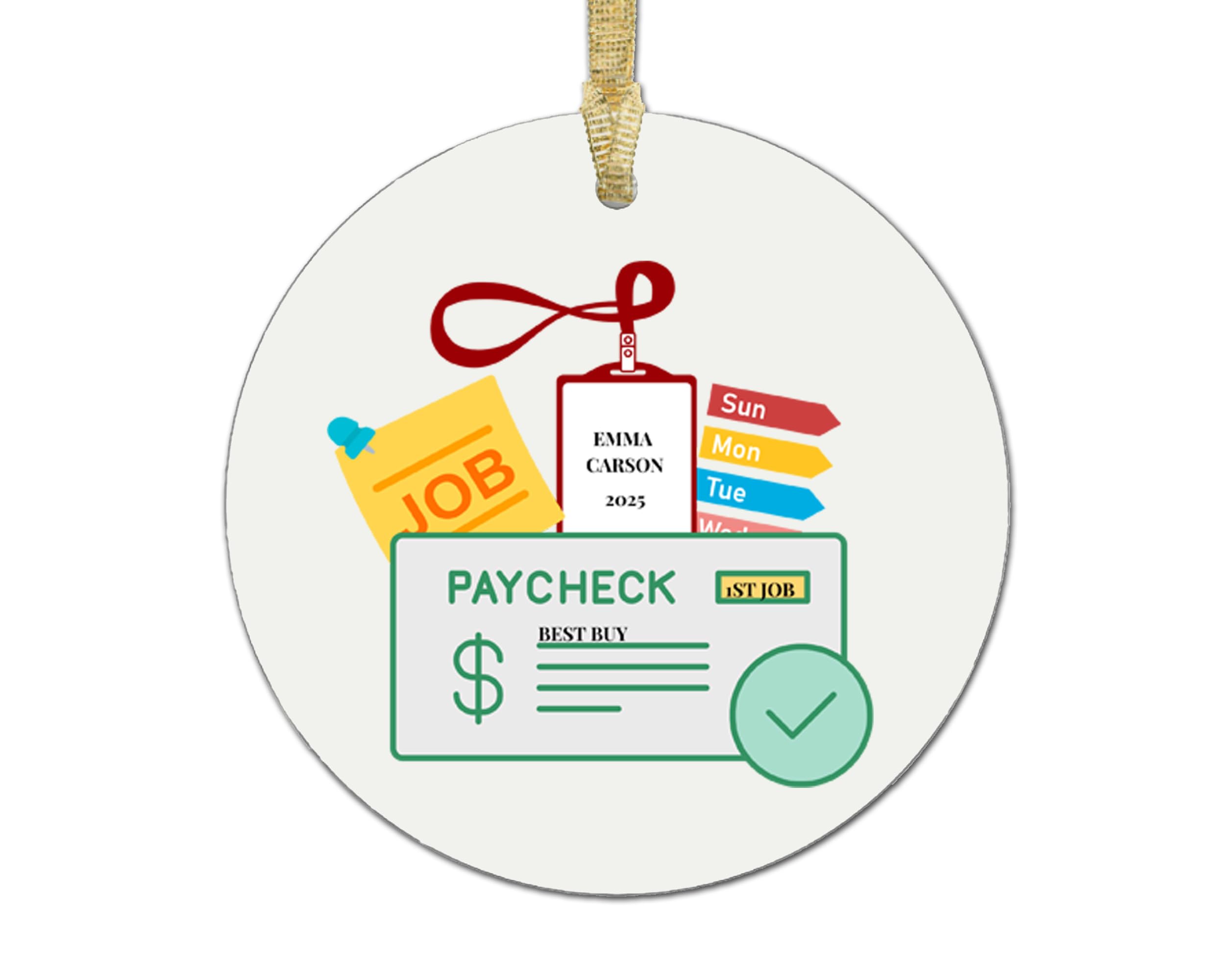 First 1st Job Paycheck employee ornament product image