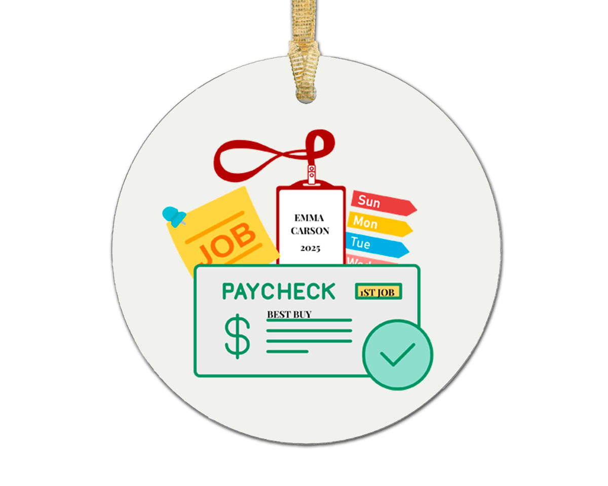 First 1st Job Paycheck employee ornament product image