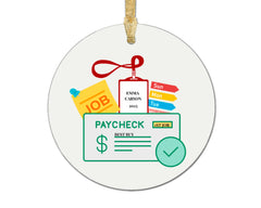 First 1st Job Paycheck employee ornament product image