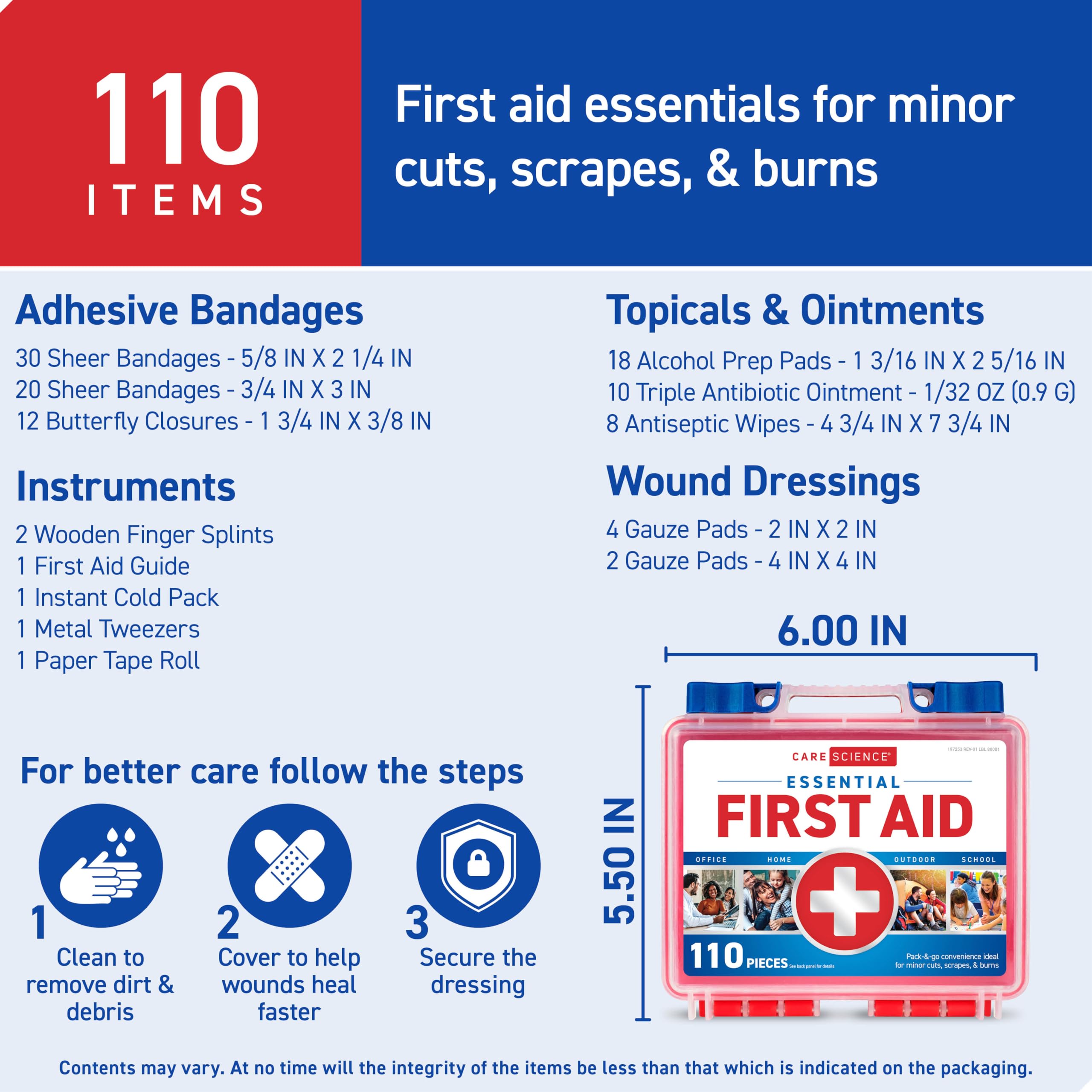 First Aid Kit refill option mentioned in packaging