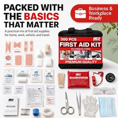 Compact first aid kit suitable for home and office