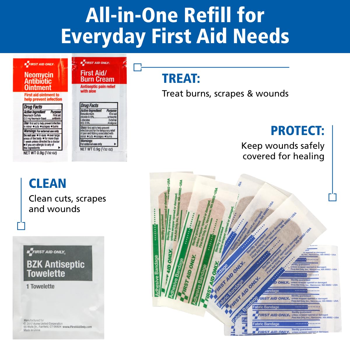 First Aid Only refill cabinet compatibility indicator