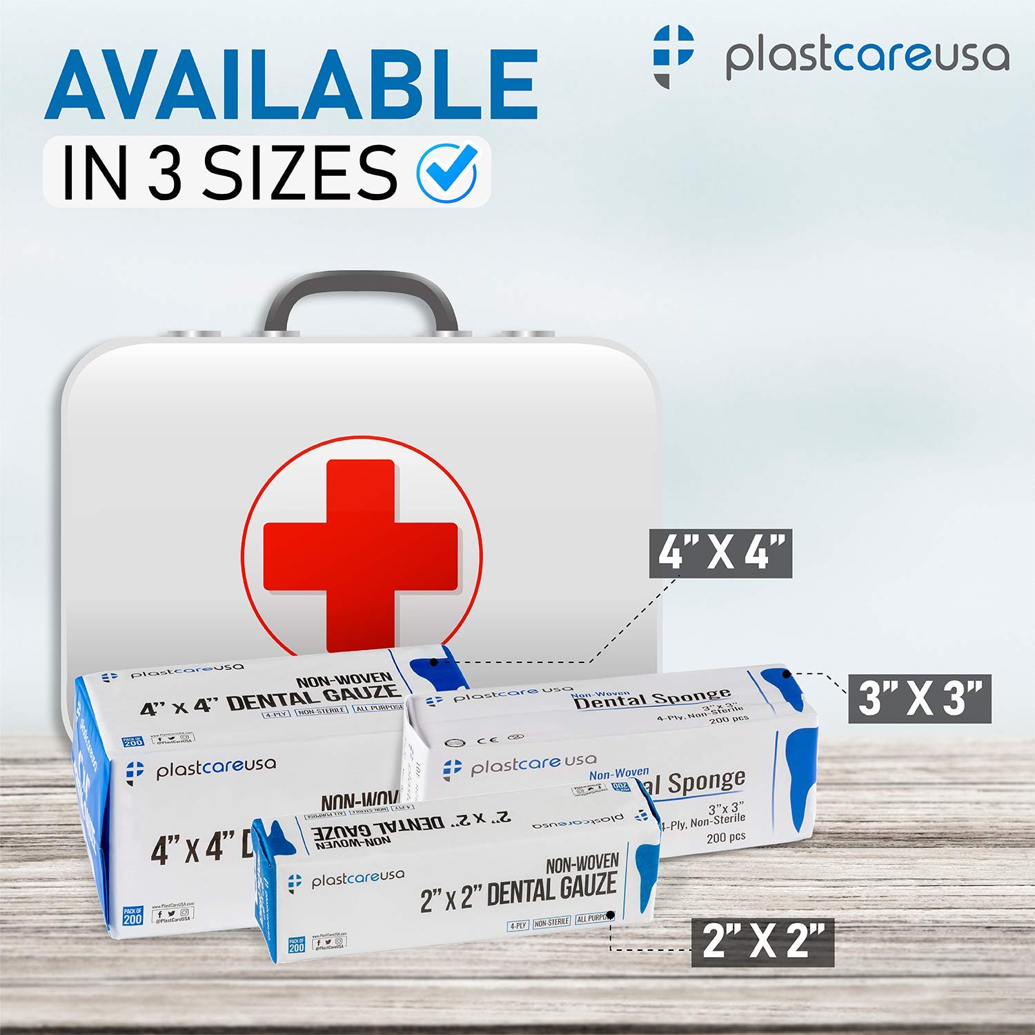 Low lint gauze sponges for dental patient comfort