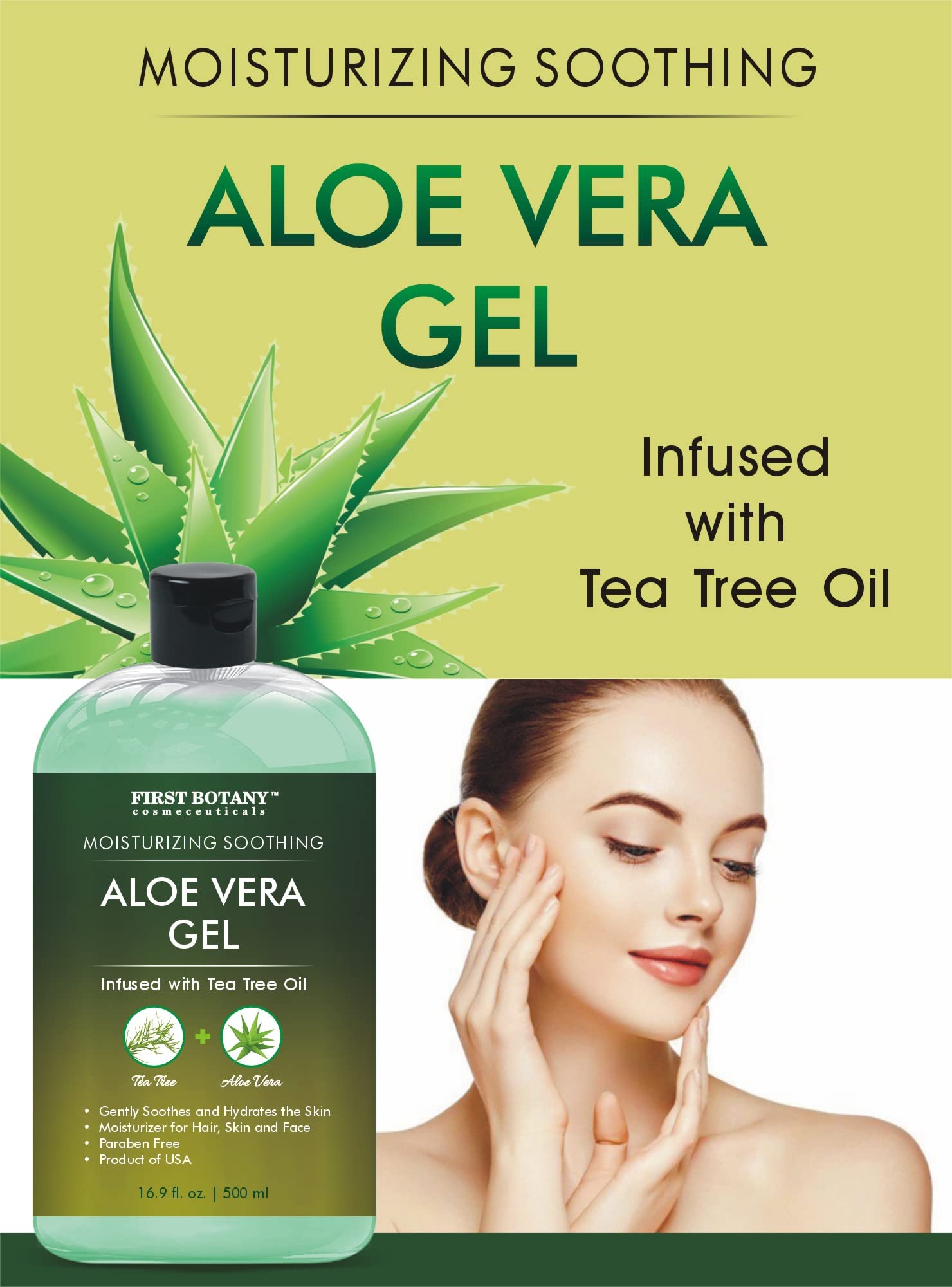 Aloe Vera Gel for face skin and hair by First Botany
