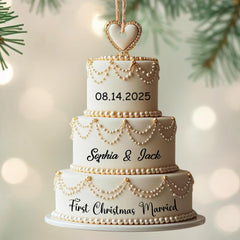 First Christmas Married Ornament 2025 decorative keepsake