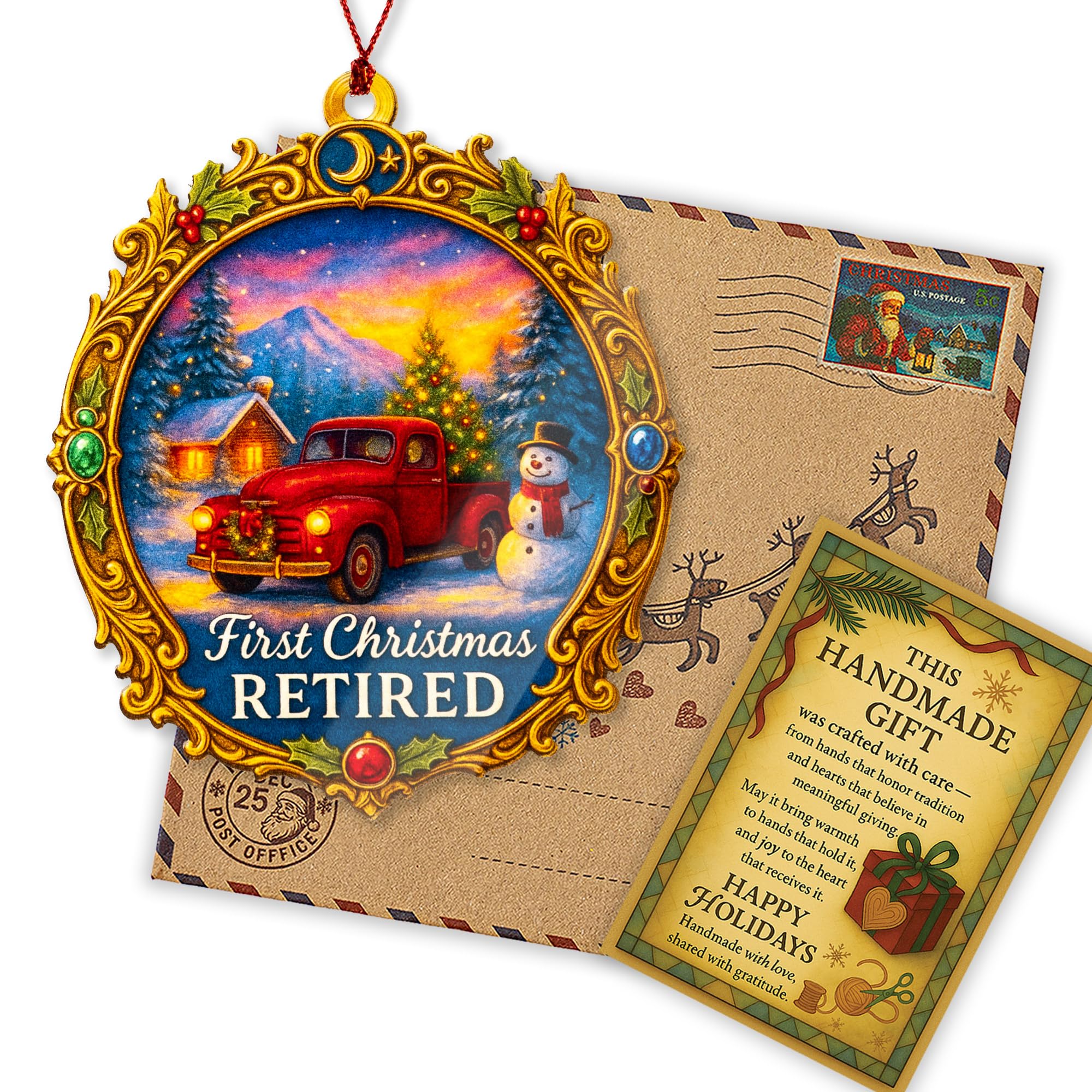 First Christmas Retired Ornament suncatcher window hanging detail